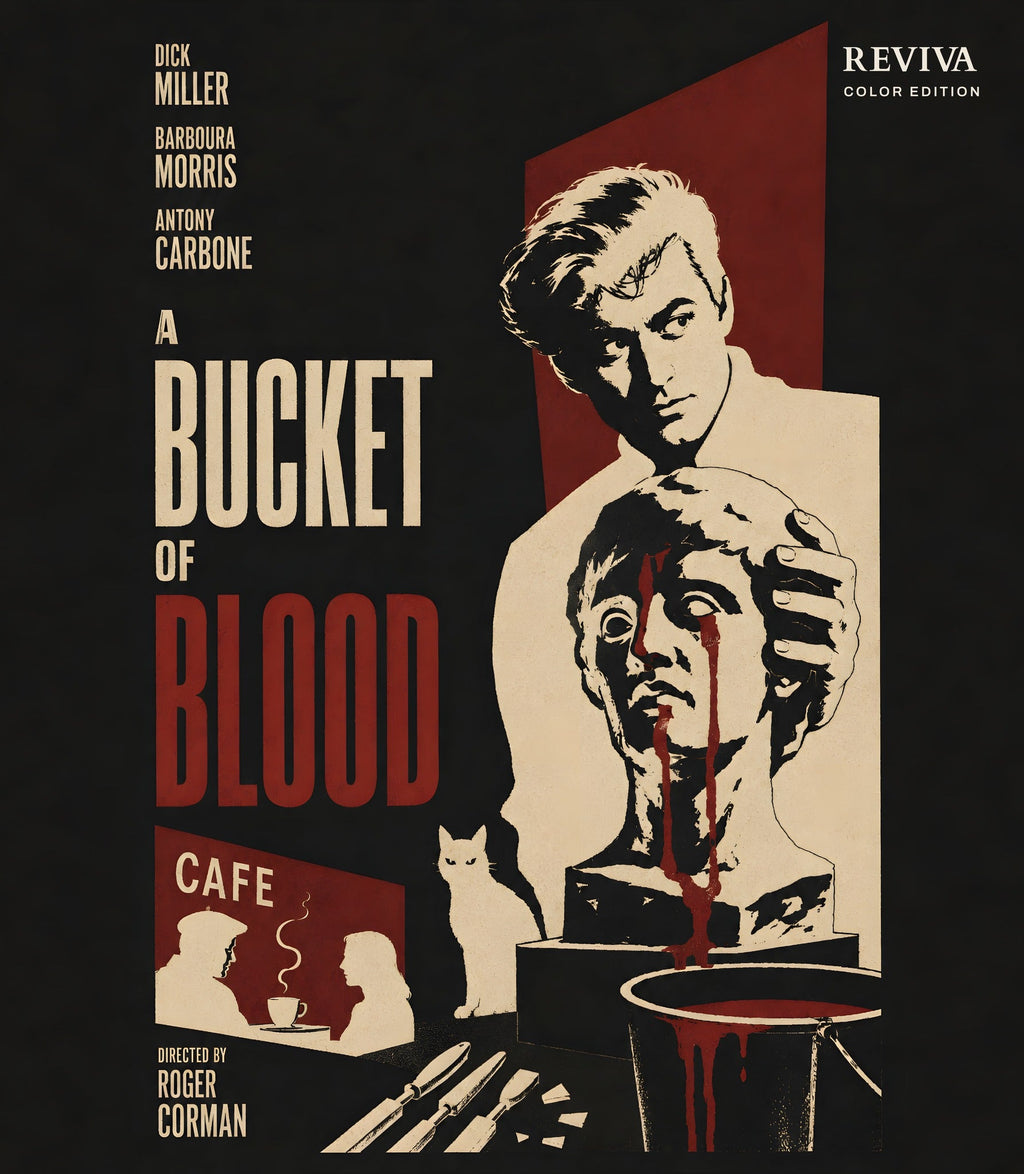 A Bucket of Blood Color Edition Blu-ray, front cover