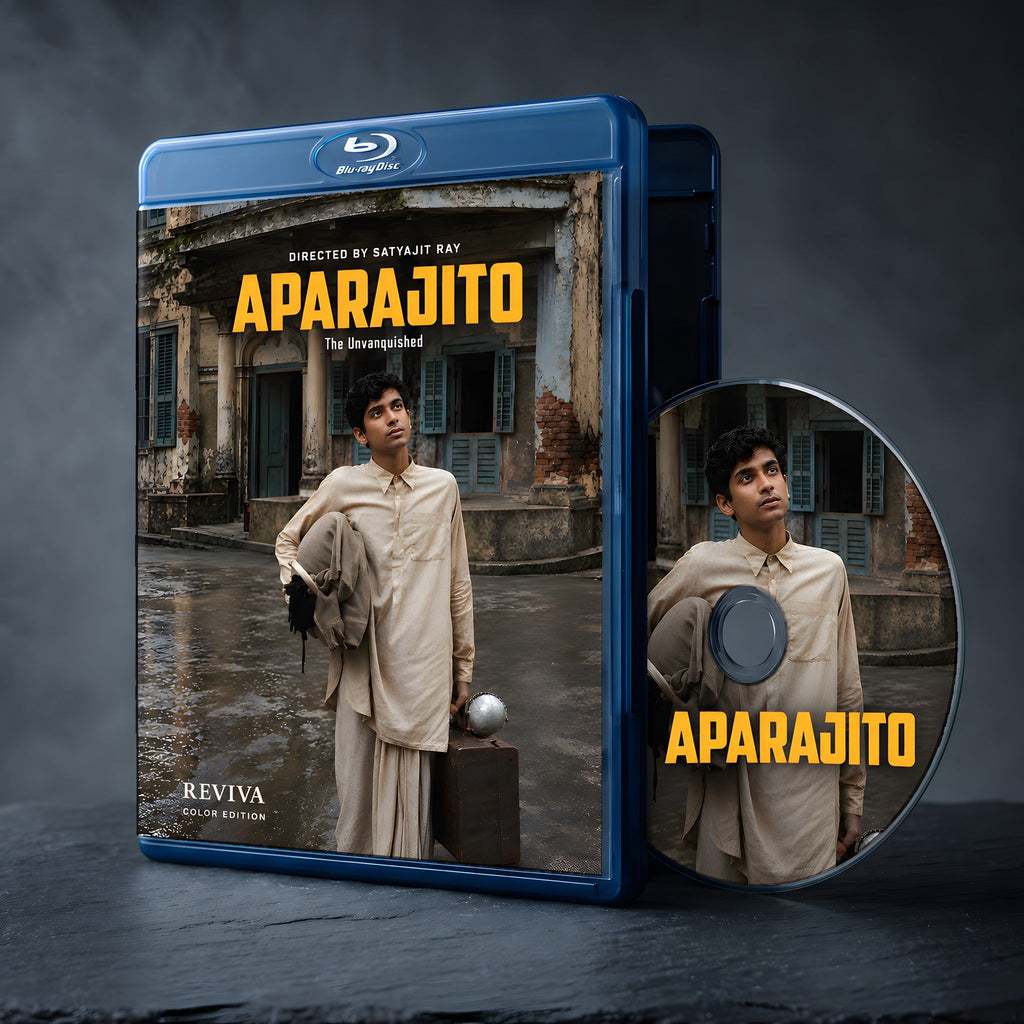 Aparajito Color Edition Blu-ray, case and disc