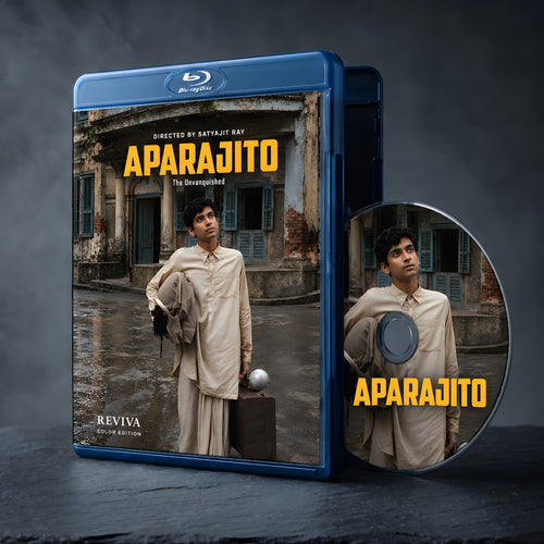 Aparajito Color Edition Blu-ray, case and disc