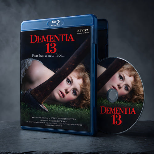 Dementia 13 Color Edition Blu-ray, case and disc
