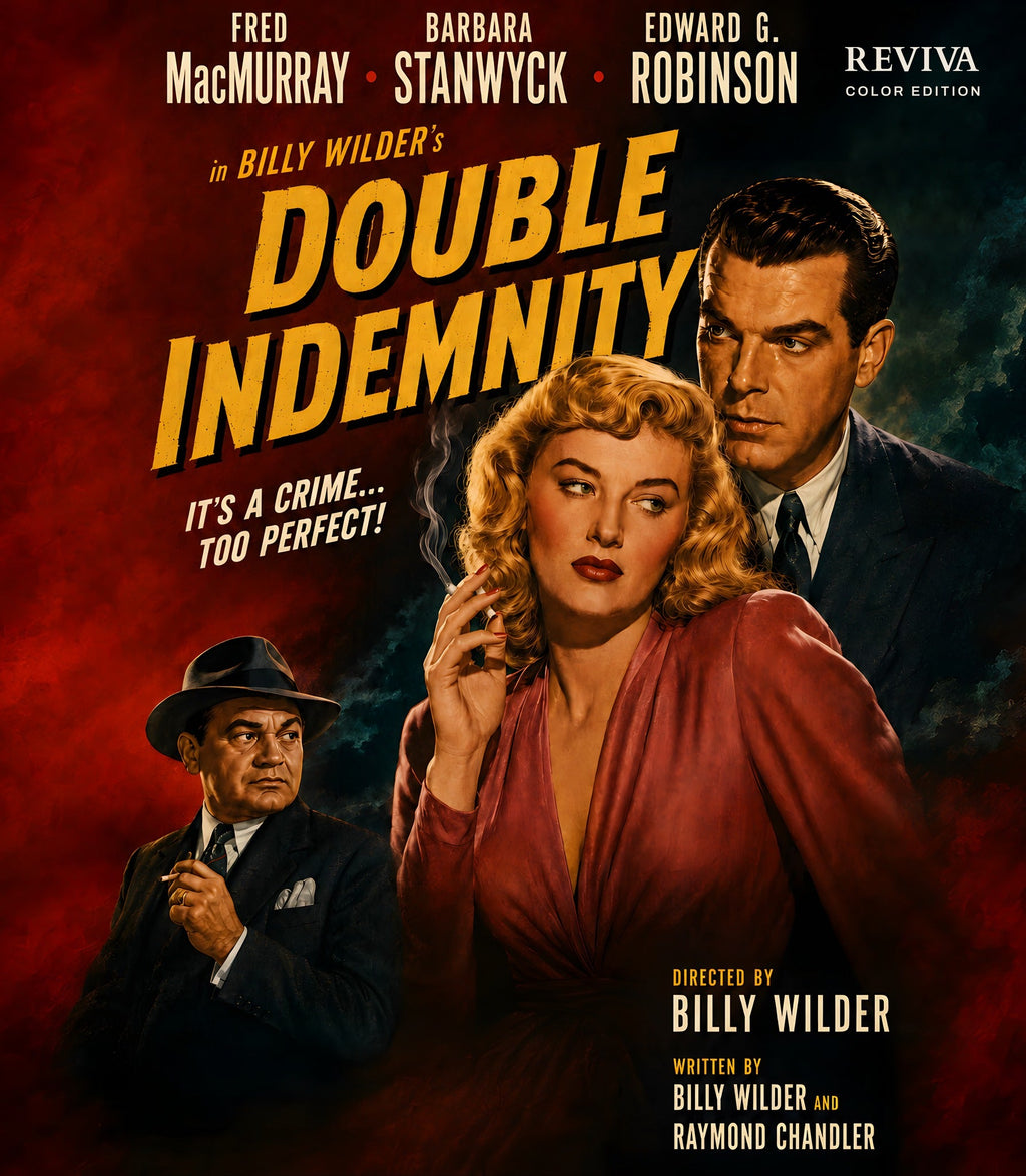 Double Indemnity Color Edition Blu-ray, front cover