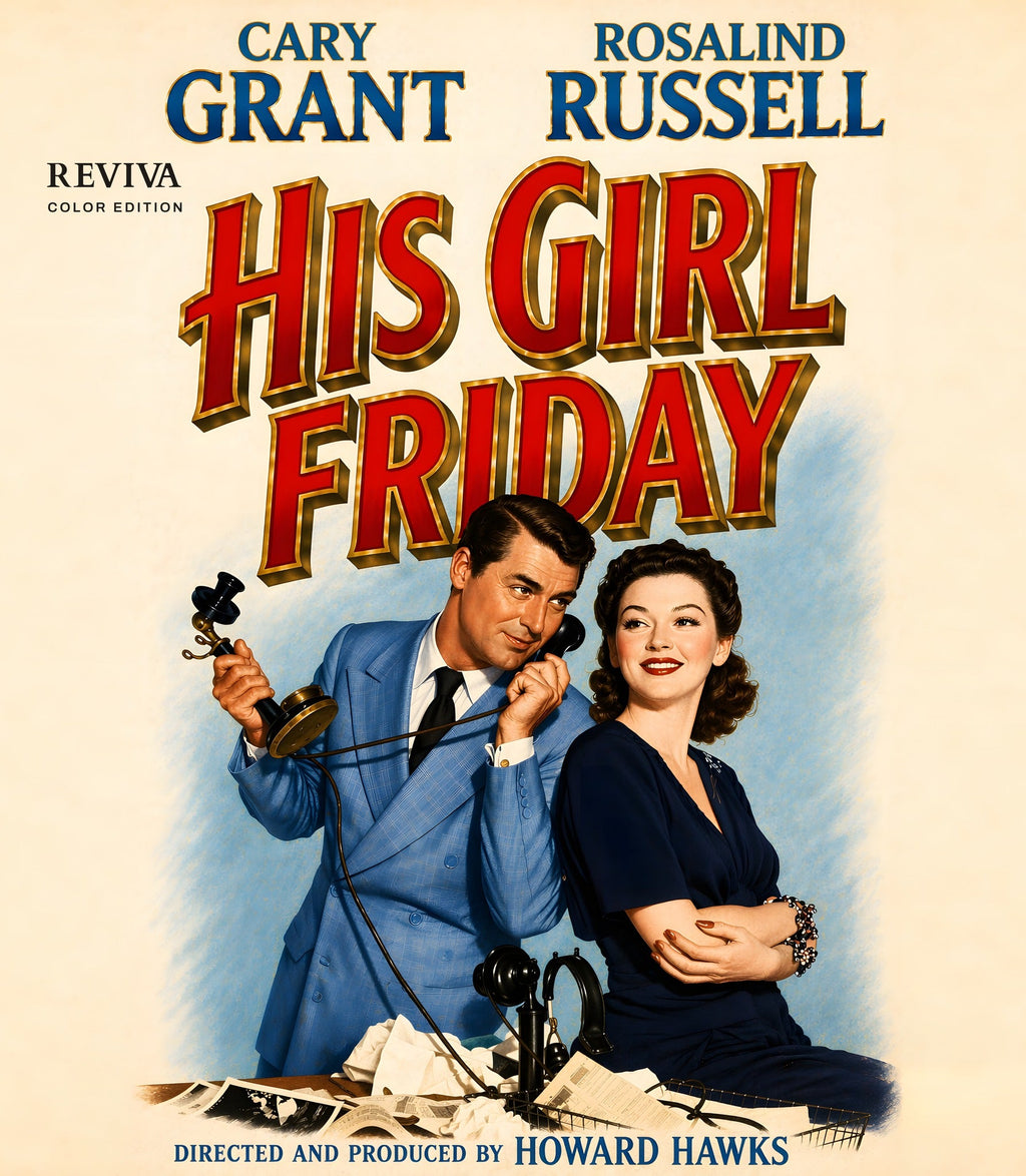 His Girl Friday Color Edition Blu-ray, front cover