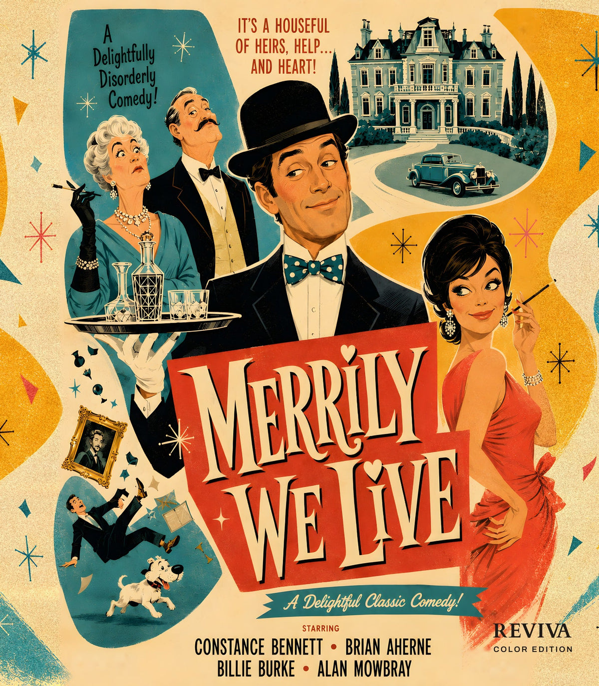 Merrily We Live Color Edition Blu-ray, front cover