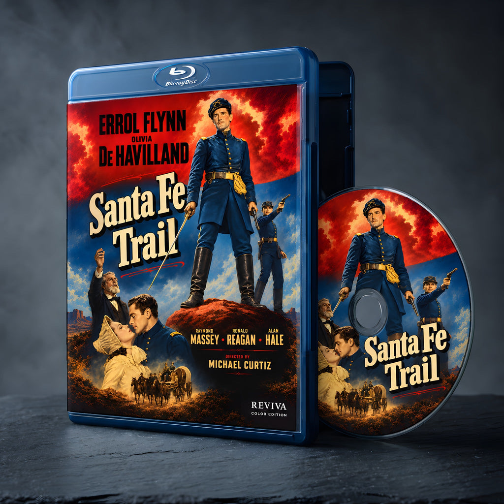 Santa Fe Trail Color Edition Blu-ray, case and disc