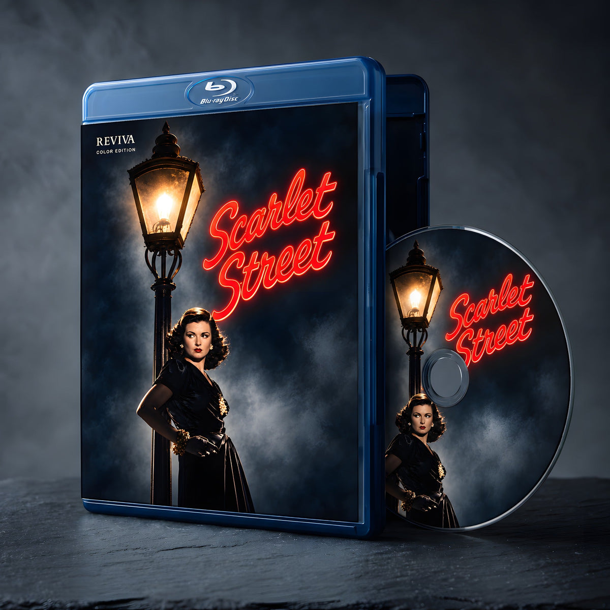 Scarlet Street Color Edition Blu-ray, case and disc