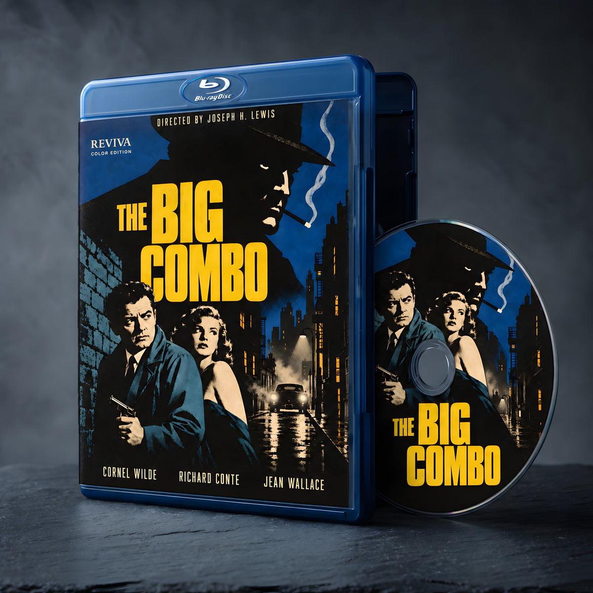 The Big Combo Color Edition Blu-ray, case and disc
