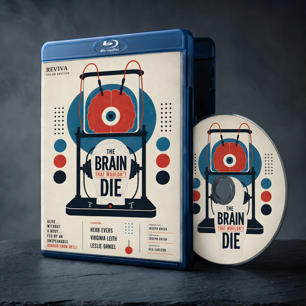 The Brain That Wouldn't Die Color Edition Blu-ray, case and disc