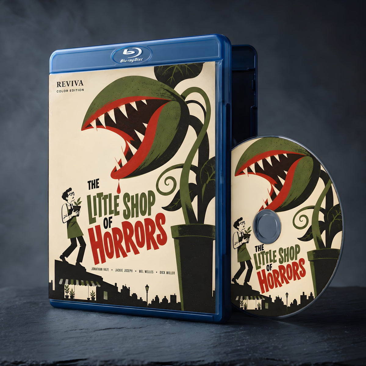 The Little Shop of Horrors Color Edition Blu-ray, case and disc