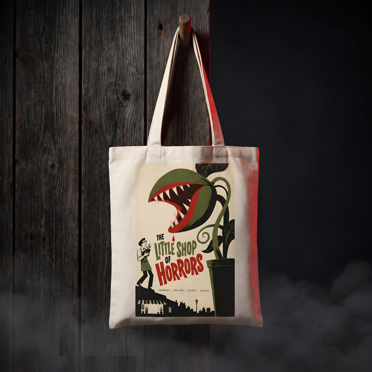 The Little Shop of Horrors Tote Bag, natural canvas
