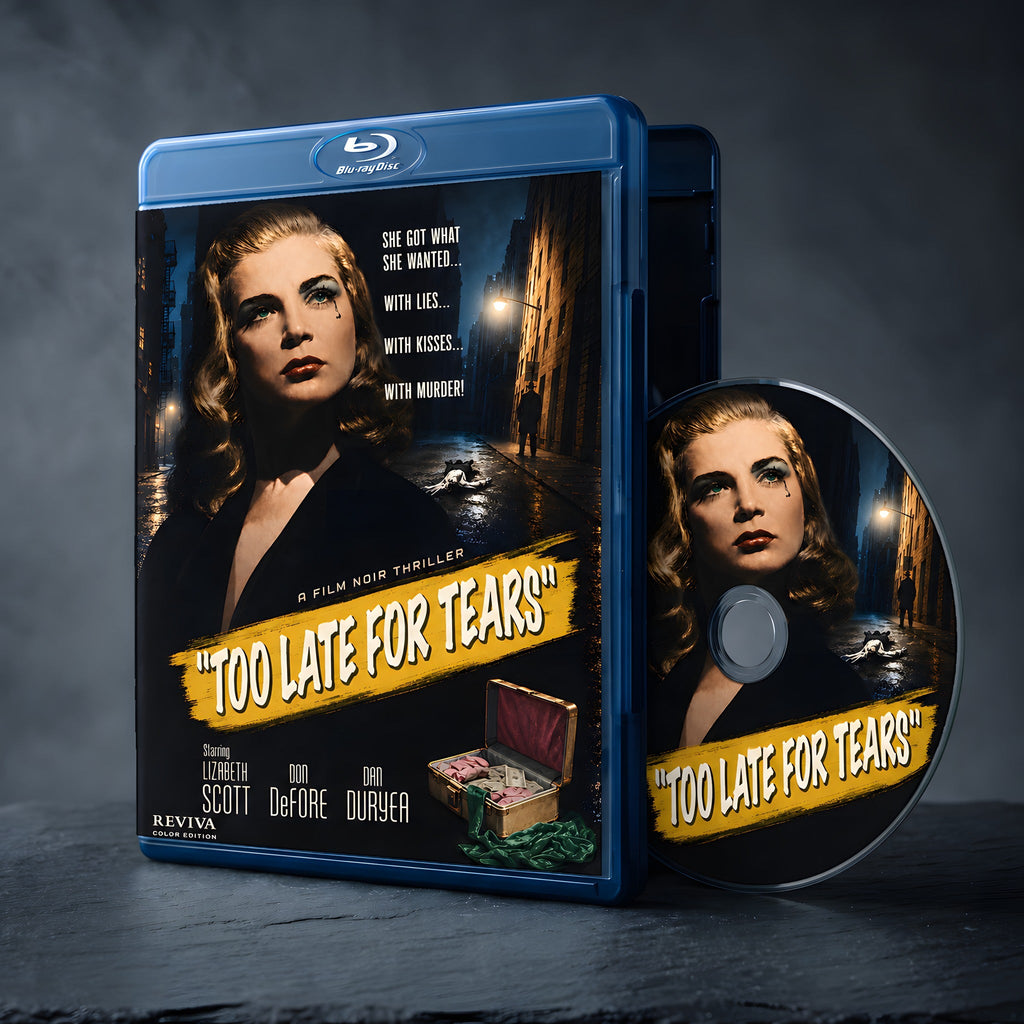 Too Late for Tears Color Edition Blu-ray, case and disc